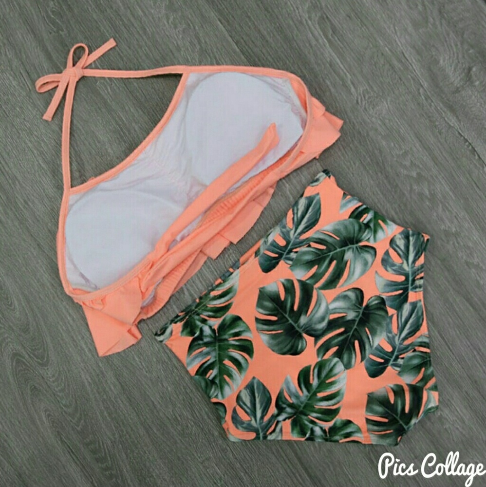 Halter 2pc High Waist Swimsuit - NWT - Picture 3 of 4